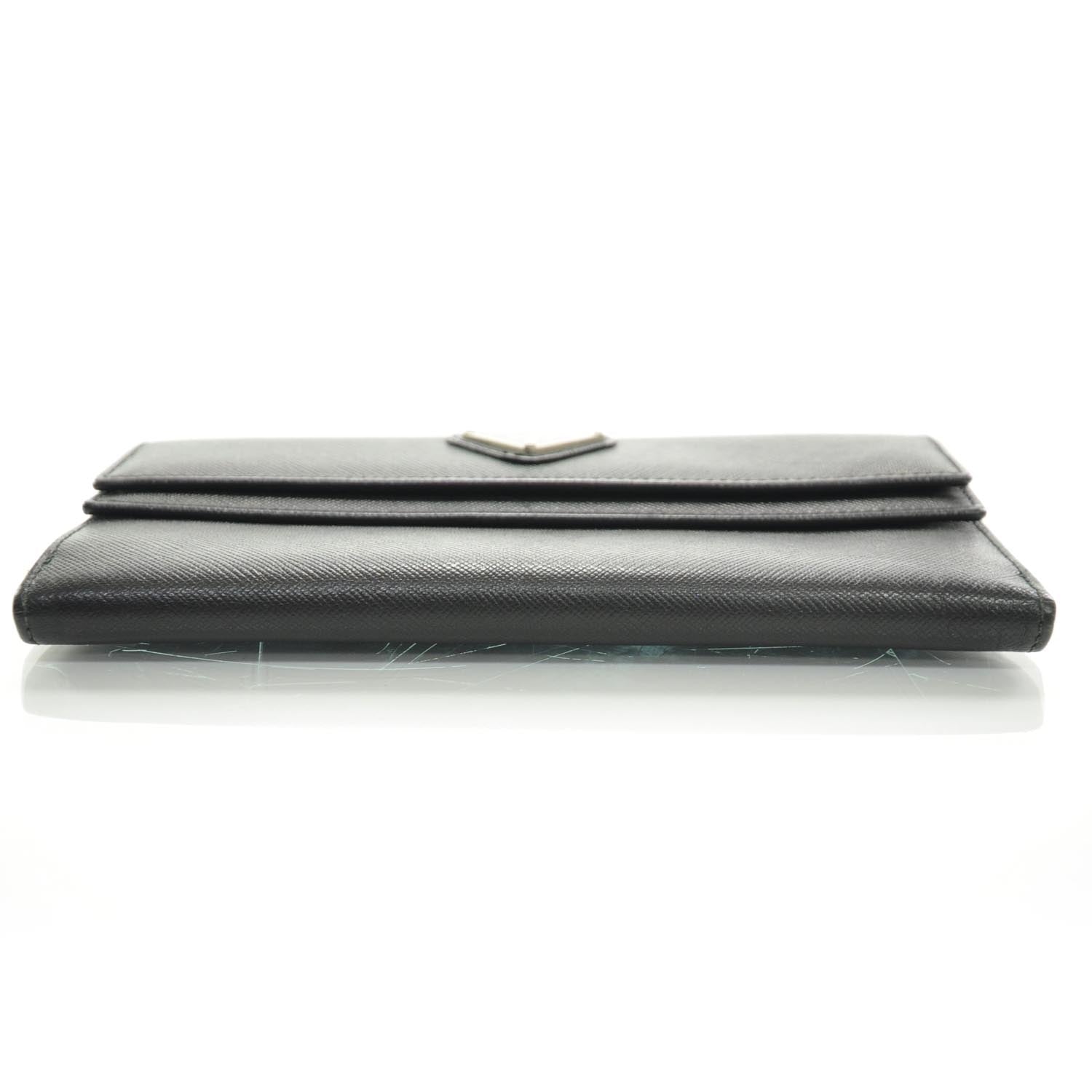 Prada Saffiano Continental Wallet Nero Black 4 of 8