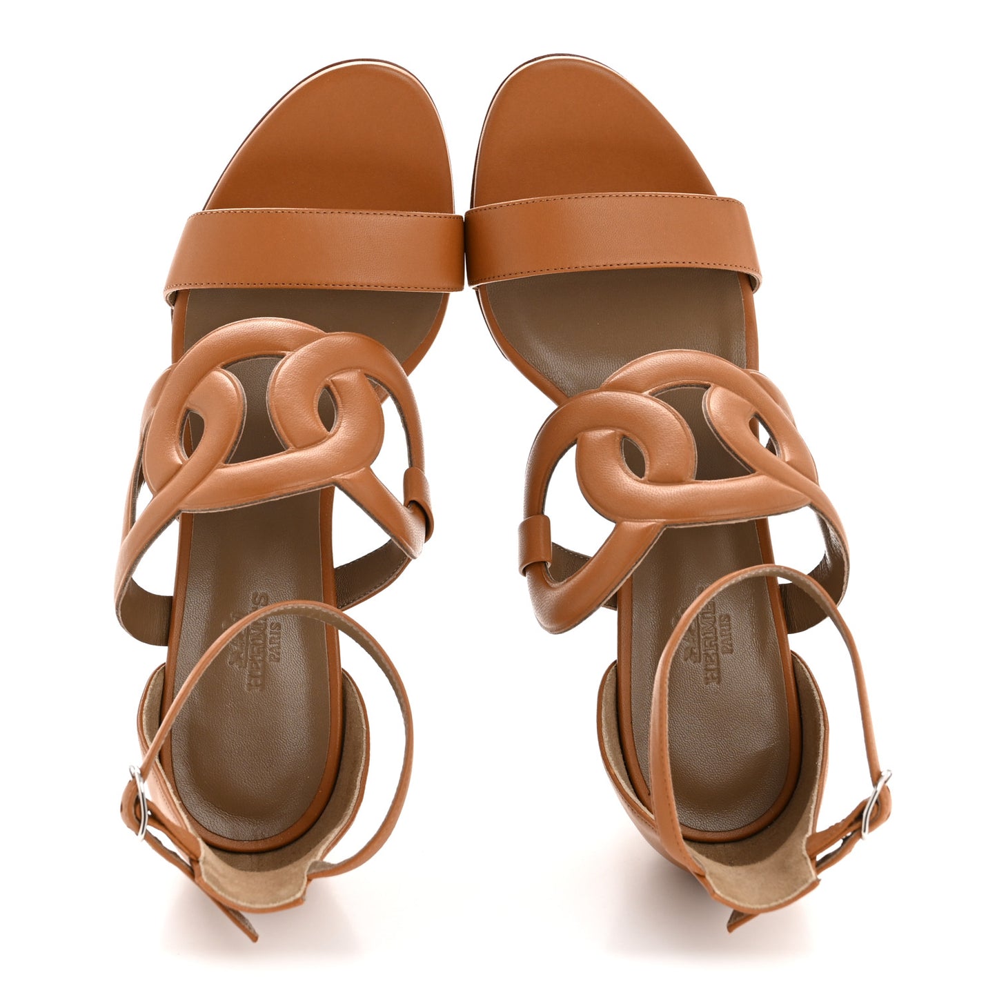 Nappa Brisbane Wedge Sandals 39 Naturel