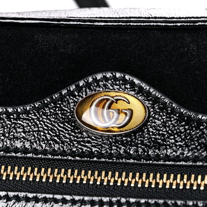 Gucci Suede Patent Web Mini Ophidia Shoulder Bag Black 13 of 14