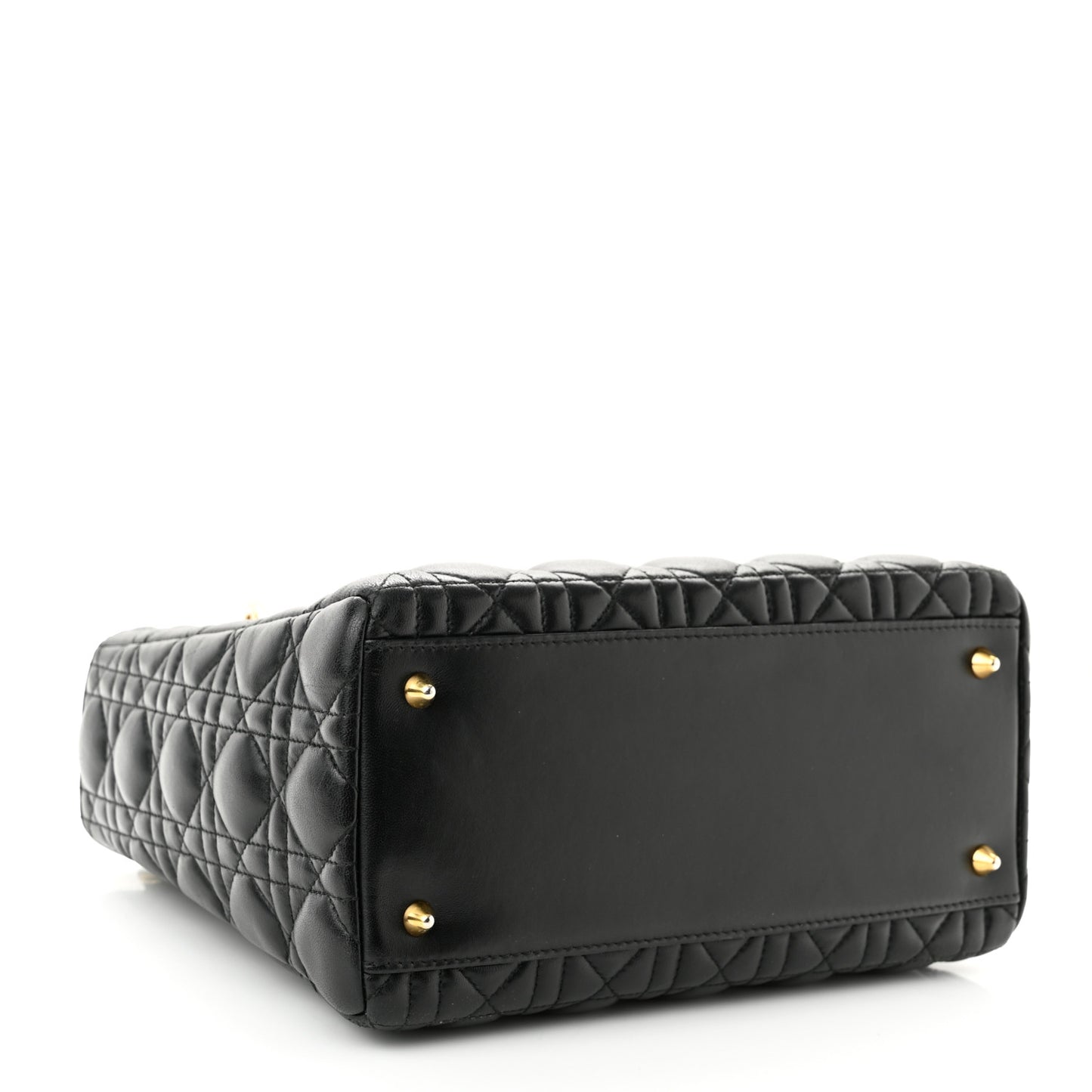 Lambskin Cannage Medium Lady Dior Black