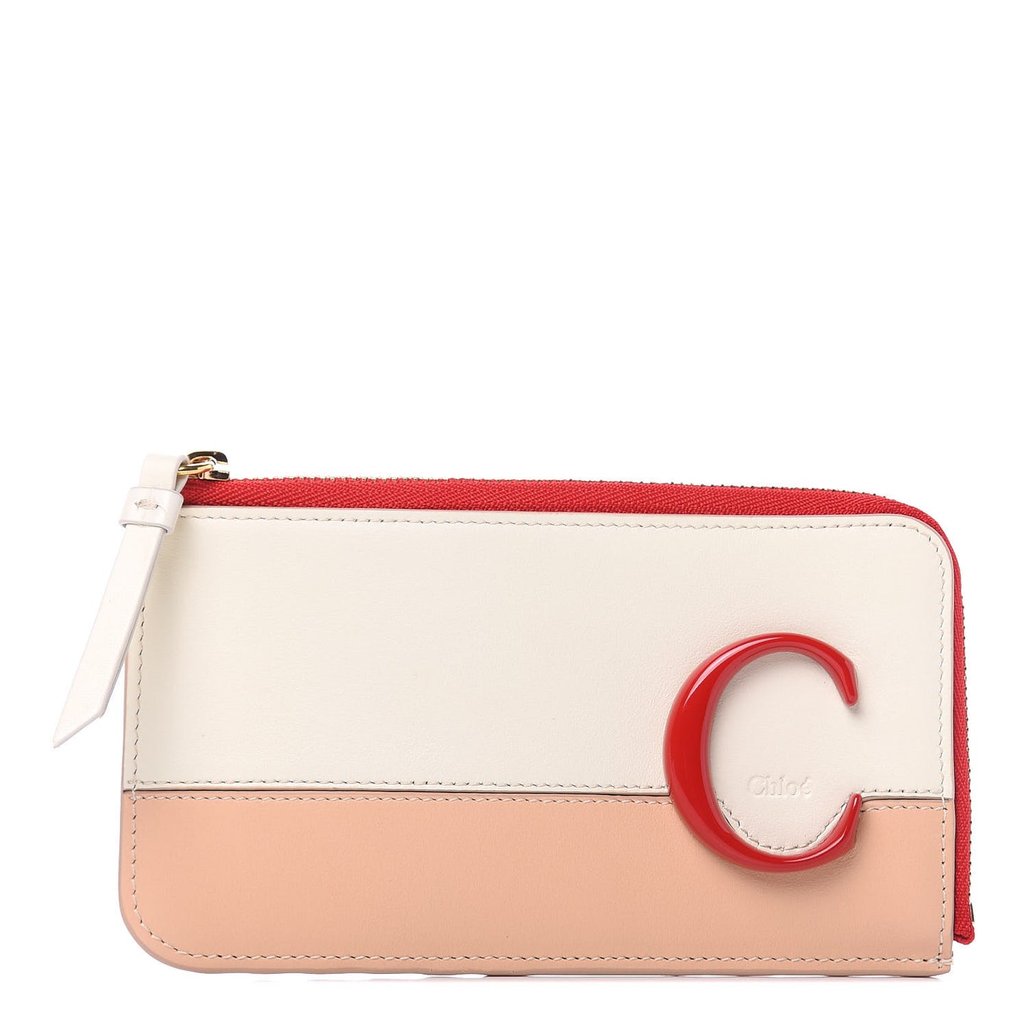 Calfskin C Small Purse Red Pink