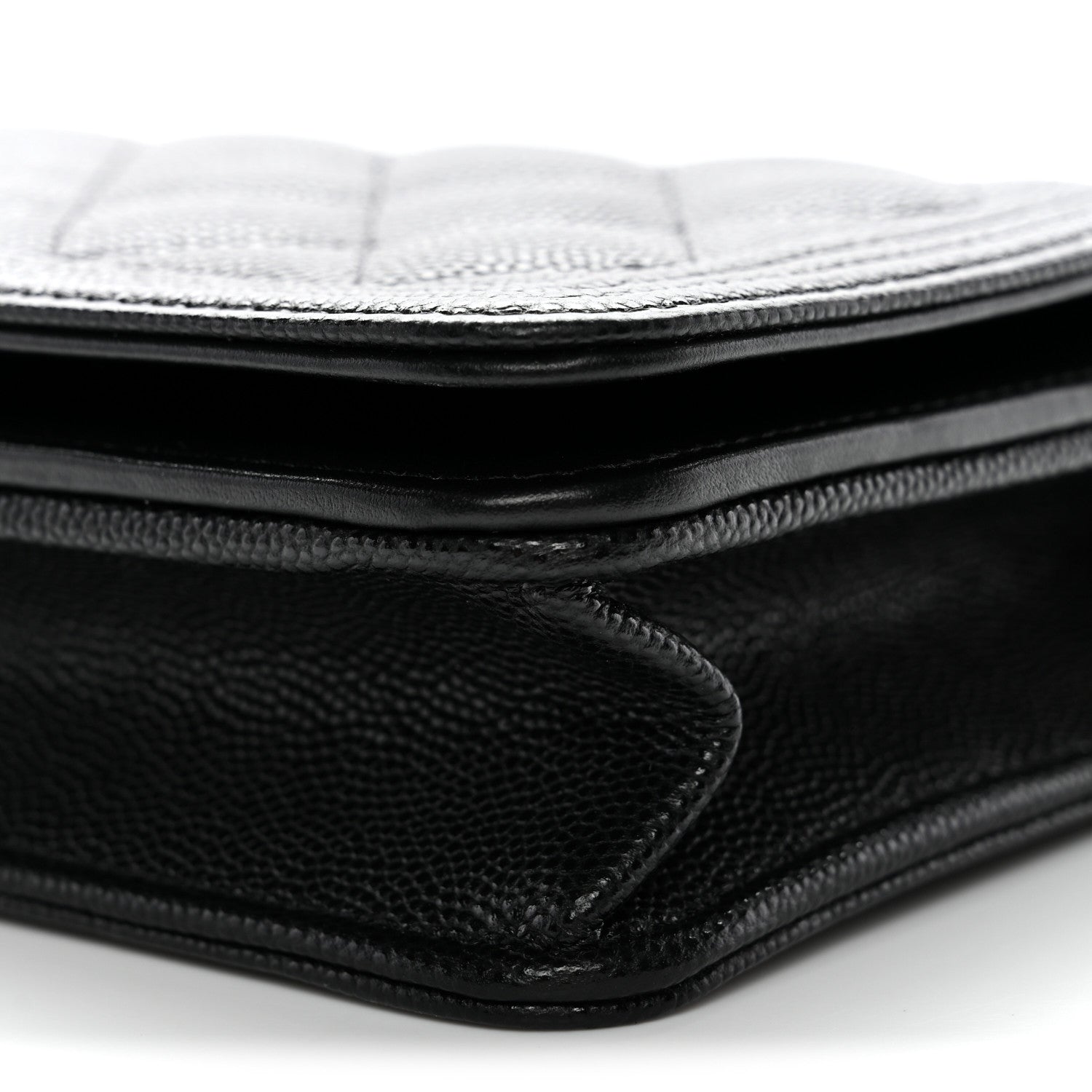 Chanel Caviar Quilted Boy Wallet On Chain WOC Black 11 of 13
