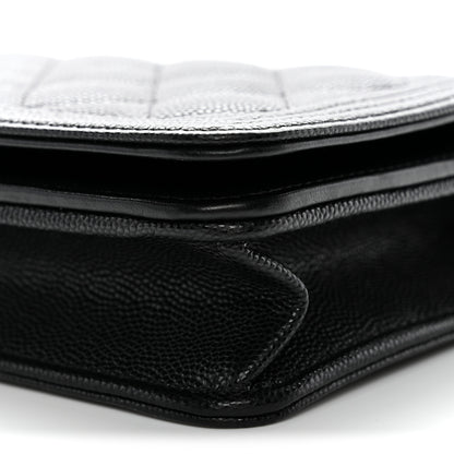 Chanel Caviar Quilted Boy Wallet On Chain WOC Black 11 of 13