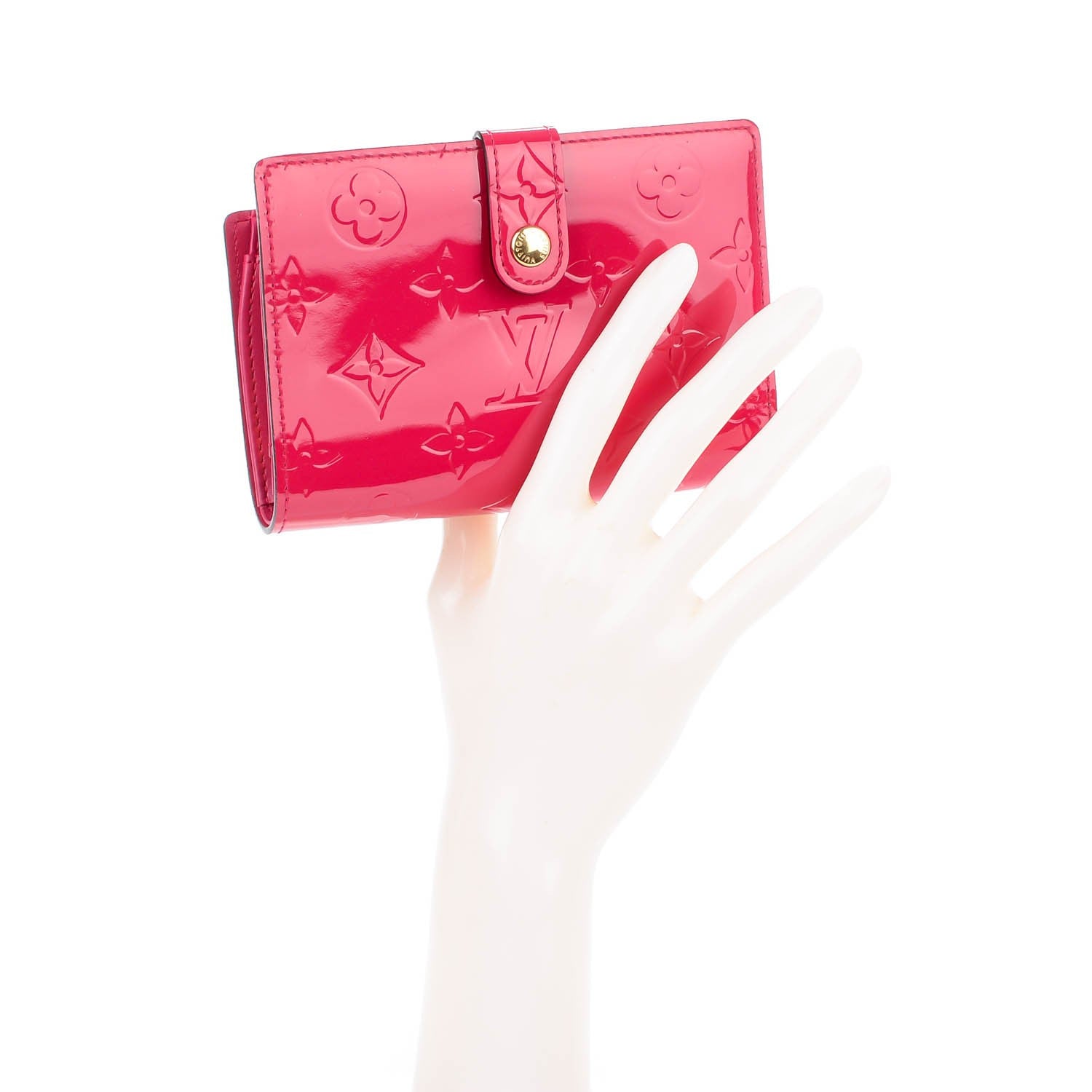 Louis Vuitton Vernis French Purse Wallet Rose Indien 2 of 7