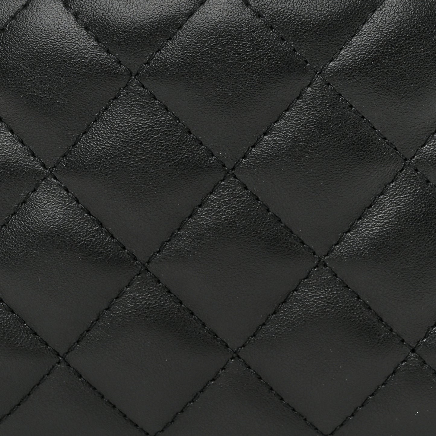 Calfskin Quilted Waist Belt Bag Black