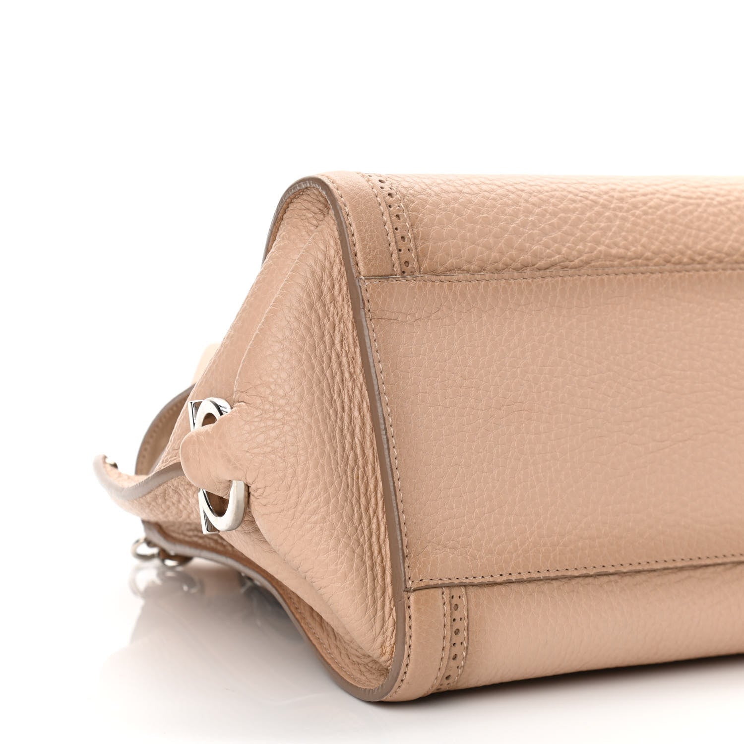 Salvatore Ferragamo Calfskin Medium Sofia Satchel Beige 8 of 11