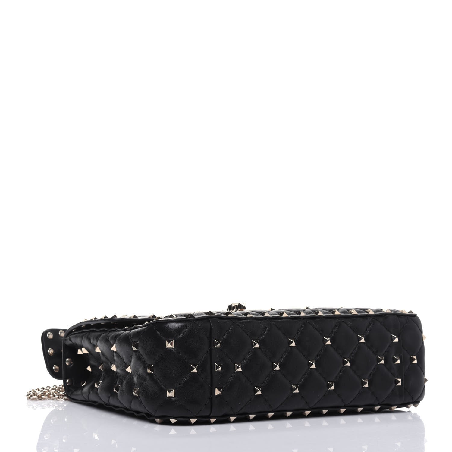 Valentino Garavani Lambskin Medium Rockstud Spike Shoulder Bag Black 5 of 13