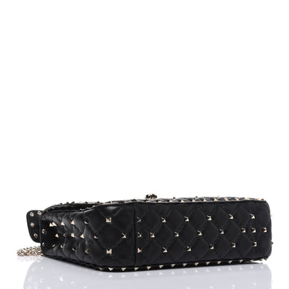 Valentino Garavani Lambskin Medium Rockstud Spike Shoulder Bag Black 5 of 13