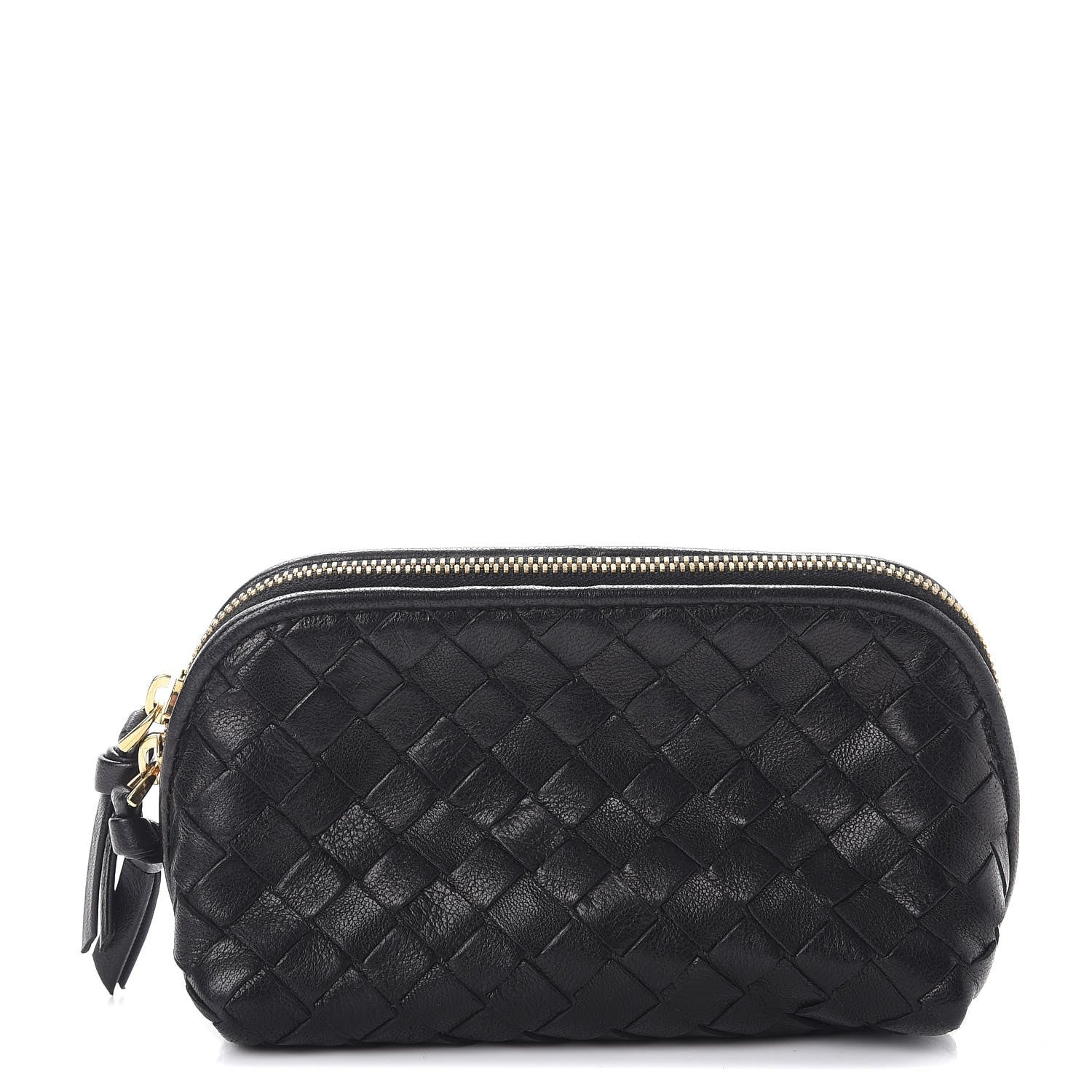 Bottega Veneta Nappa Intrecciato Small Cosmetic Pouch Black 1 of 8