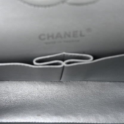 Chanel Metallic Lambskin Quilted Medium Double Flap Silver 5 of 11