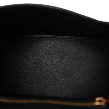 Balenciaga Shiny Calfskin Crocodile Embossed Small Hourglass Top Handle Bag  Black 10 of 12