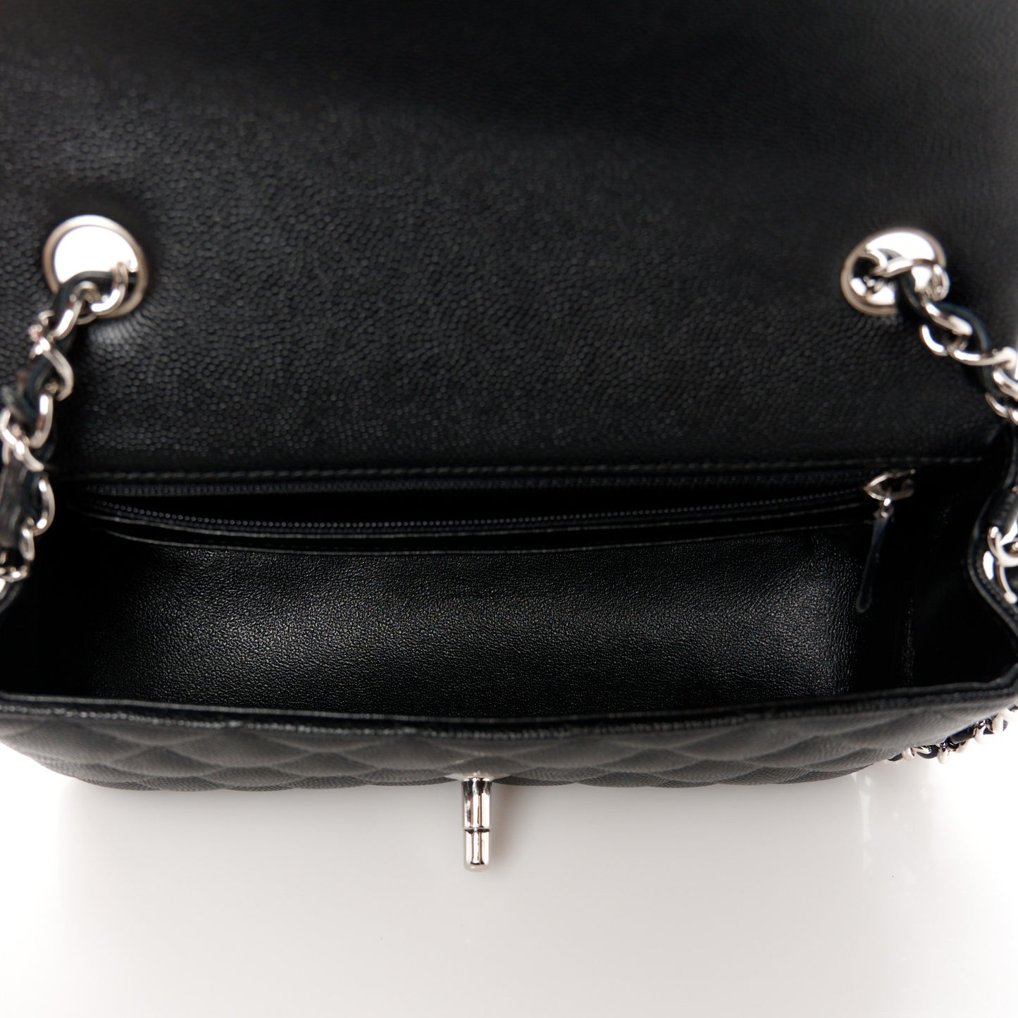 Caviar Quilted Mini Rectangular Flap Black