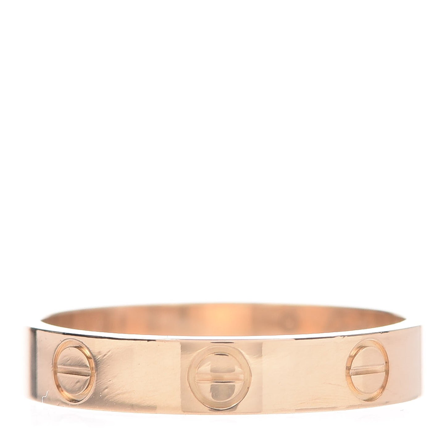 18K Yellow Gold 3.5mm LOVE Wedding Band Ring 55 7.25