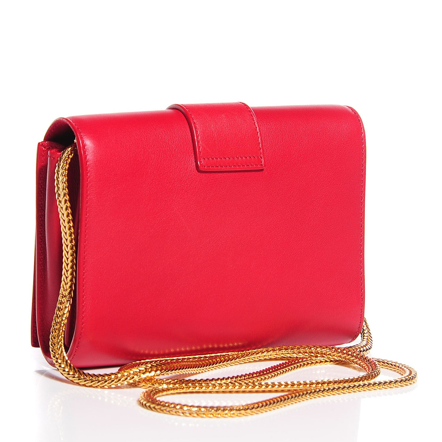 Saint Laurent Calfskin Mini Y Ligne Crossbody Pochette Bag Rouge Orient 3 of 9