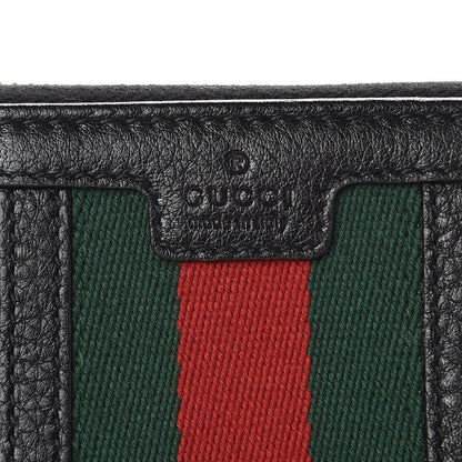 Gucci Calfskin Web Rania Zip Around Wallet Black 7 of 8
