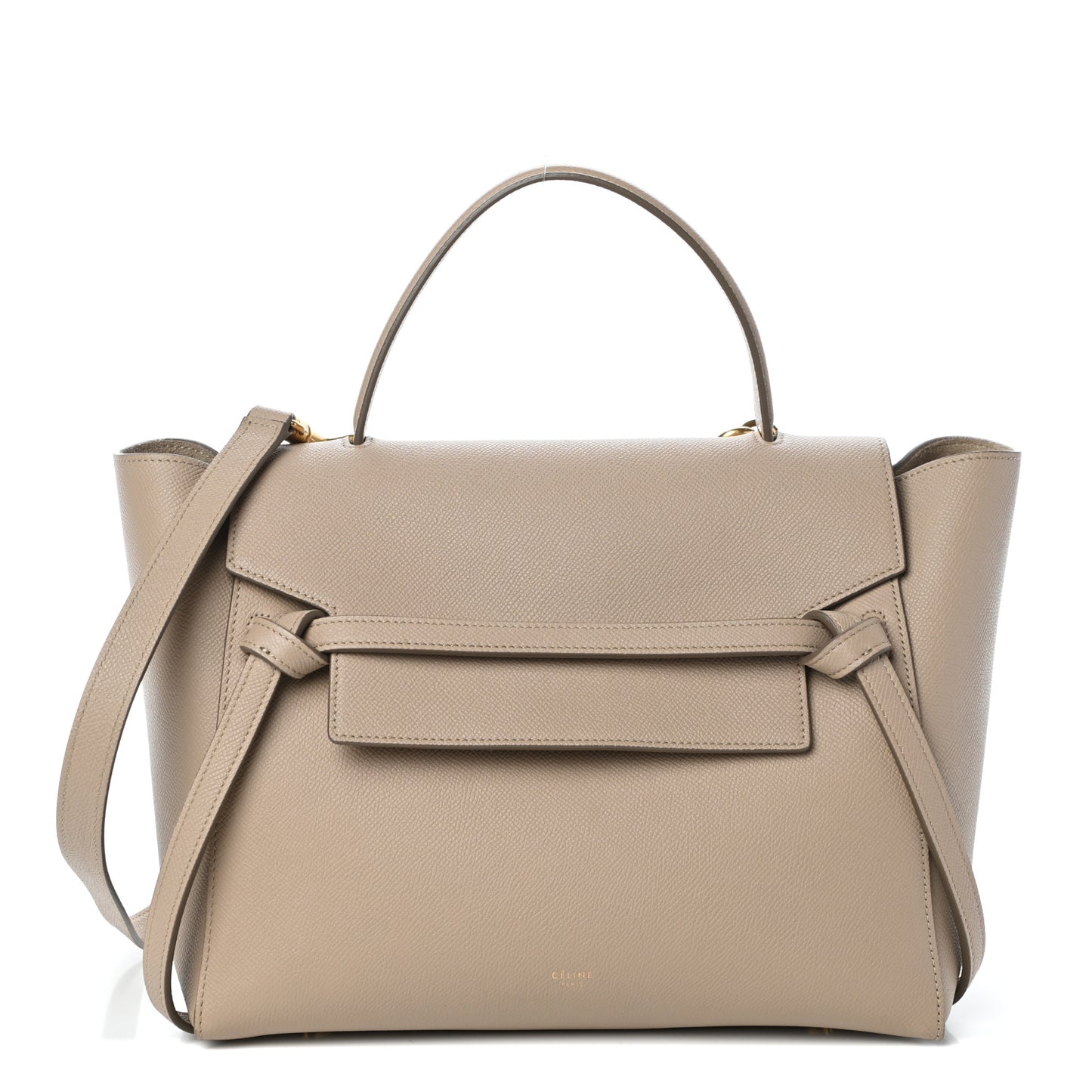 Grained Calfskin Mini Belt Bag Light Taupe