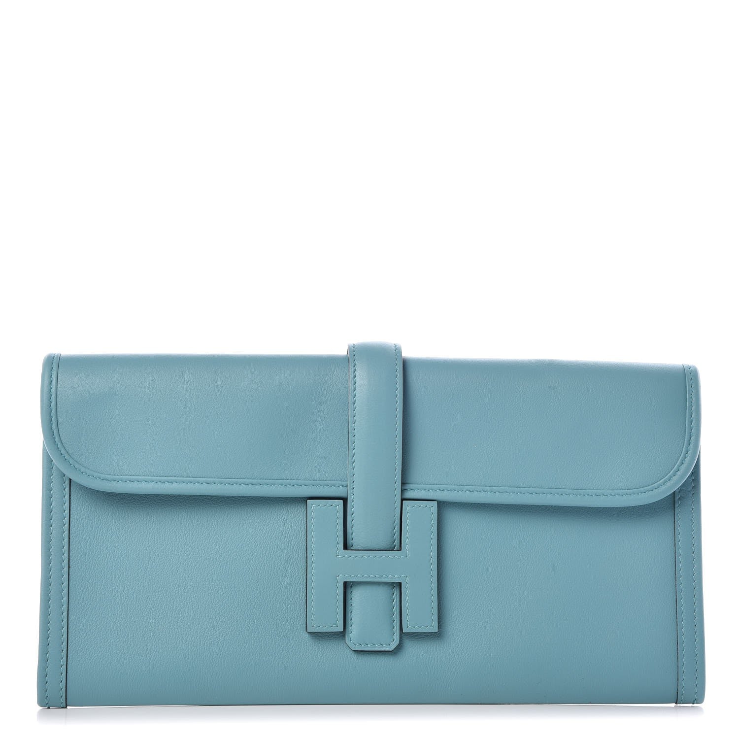 Hermes Swift Jige Elan 29 Clutch Bleu Saint Cyr 1 of 8