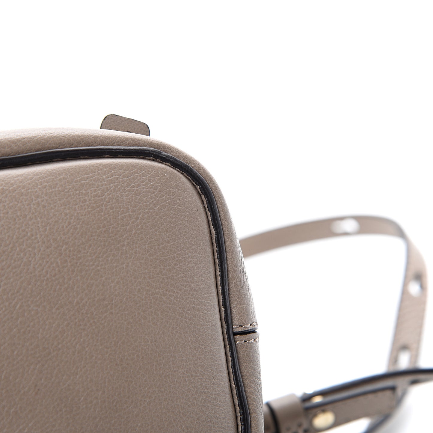 Suede Calfskin Mini Faye Backpack Motty Grey
