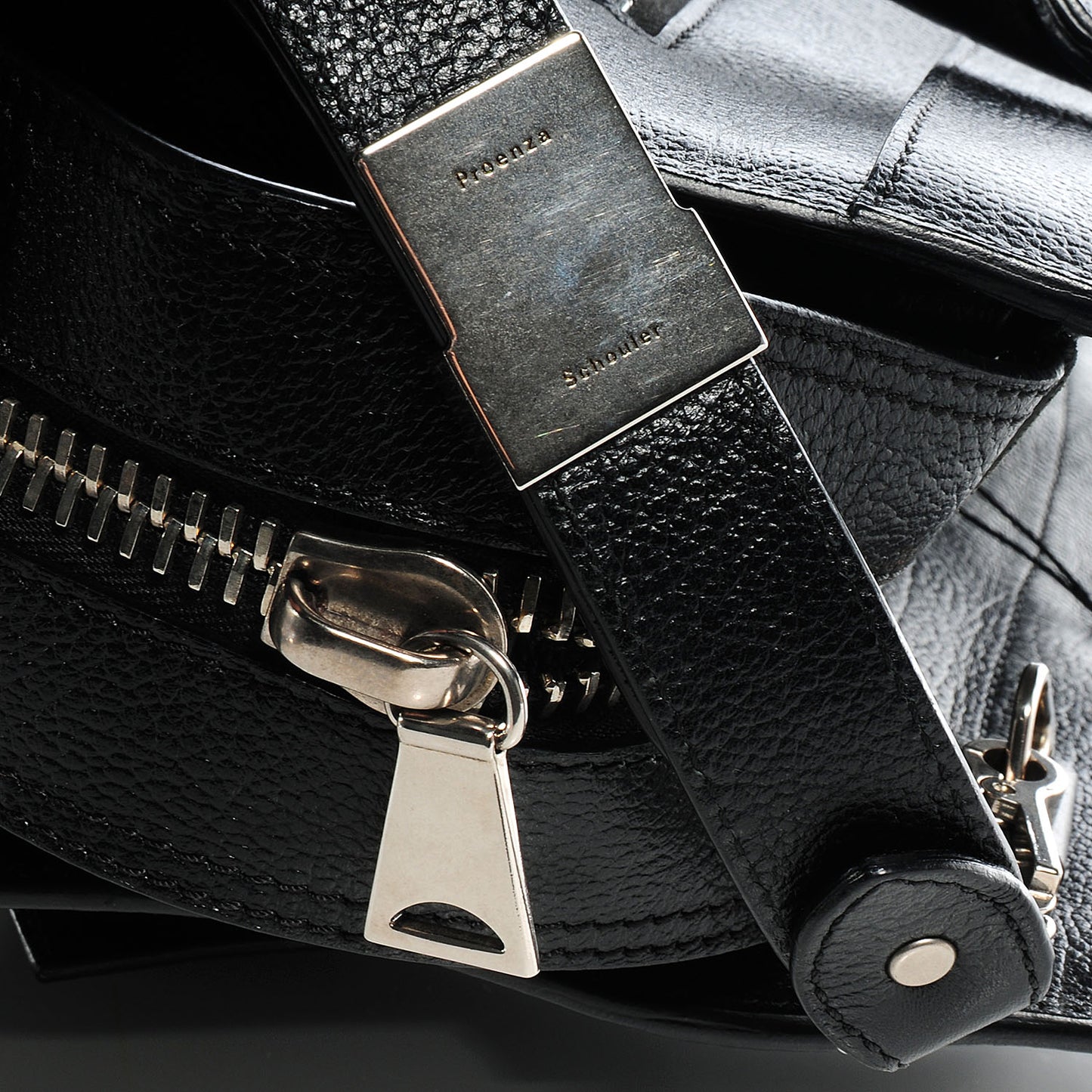 Leather PS13 Small Satchel Black