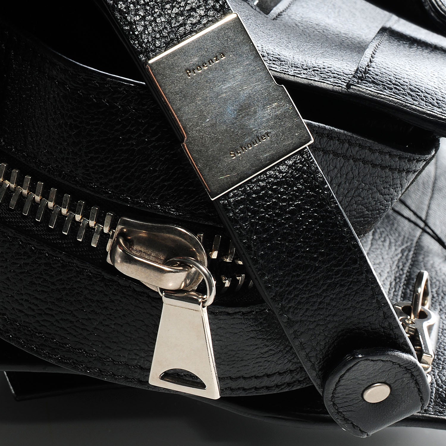 Proenza Schouler Leather PS13 Small Satchel Black 9 of 12
