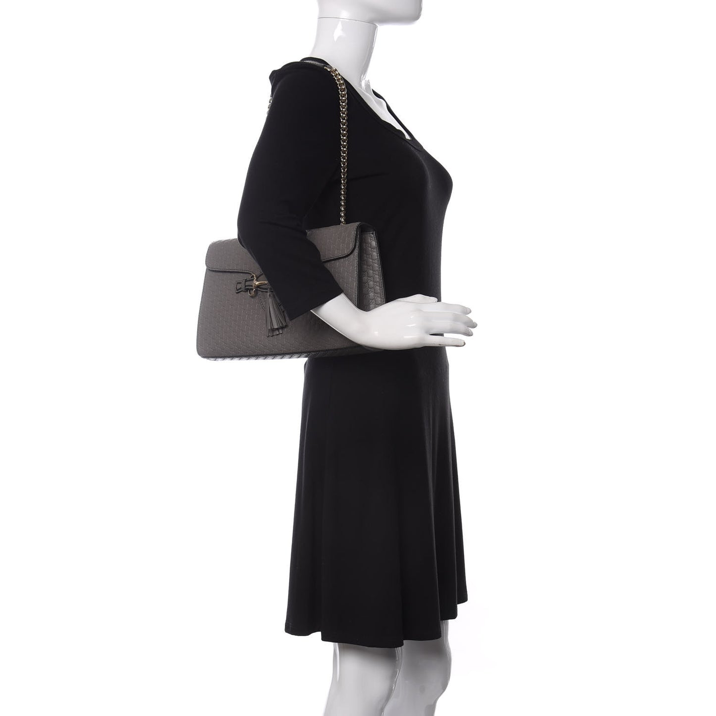 Soft Microguccissima Medium Emily Chain Shoulder Bag Loess