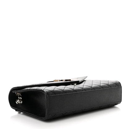 Saint Laurent Grain De Poudre Textured Mixed Matelasse Triquilt Medium Monogram Satchel Black 4 of 9