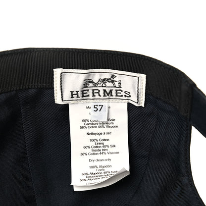 Hermes Cotton Serena Cap 57 Black 8 of 11