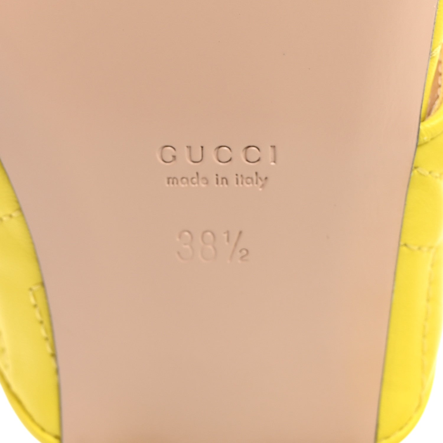 Gucci Nappa Charlotte Double G Marmont Thong Sandals 38.5 Banana 8 of 9