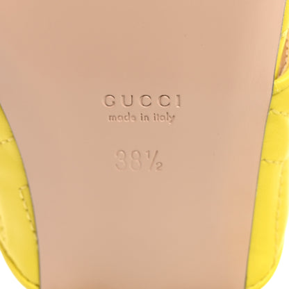 Gucci Nappa Charlotte Double G Marmont Thong Sandals 38.5 Banana 8 of 9