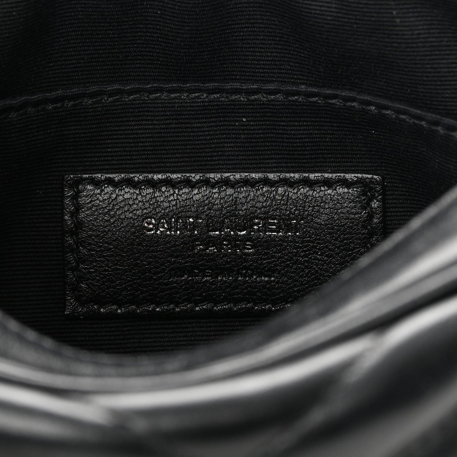 Saint Laurent Calfskin Matelasse Monogram Lou Belt Bag Black 6 of 11