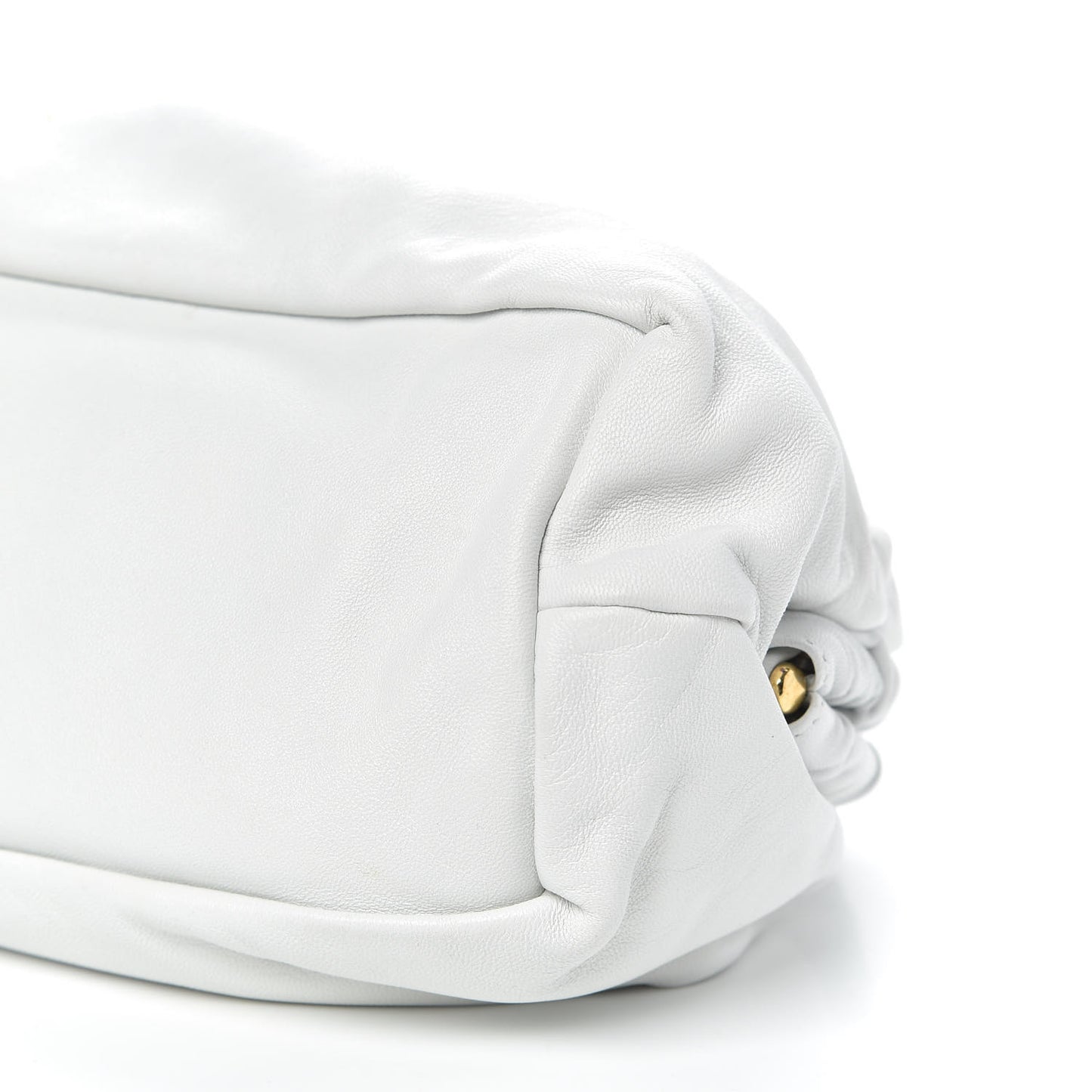 Lambskin Cloud Clutch White