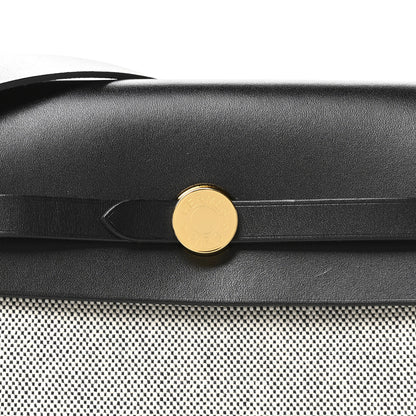 Hermes Military Toile Vache Hunter Herbag Zip Retourne 20 Ecru Black 8 of 11