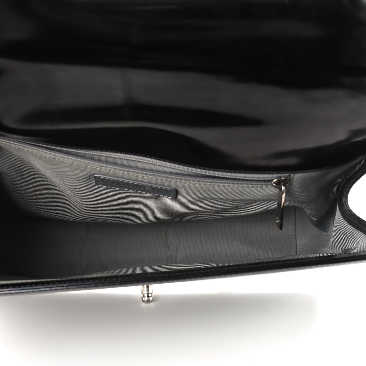 Chanel Glazed Calfskin Large Boy Flap Black 5 of 13