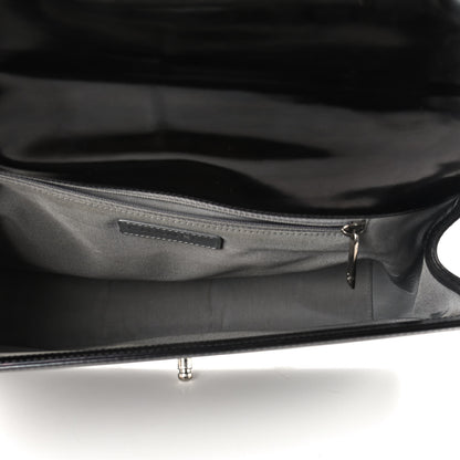 Chanel Glazed Calfskin Large Boy Flap Black 5 of 13