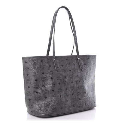MCM Visetos Medium Reversible Shopper Tote Phantom Grey 3 of 13