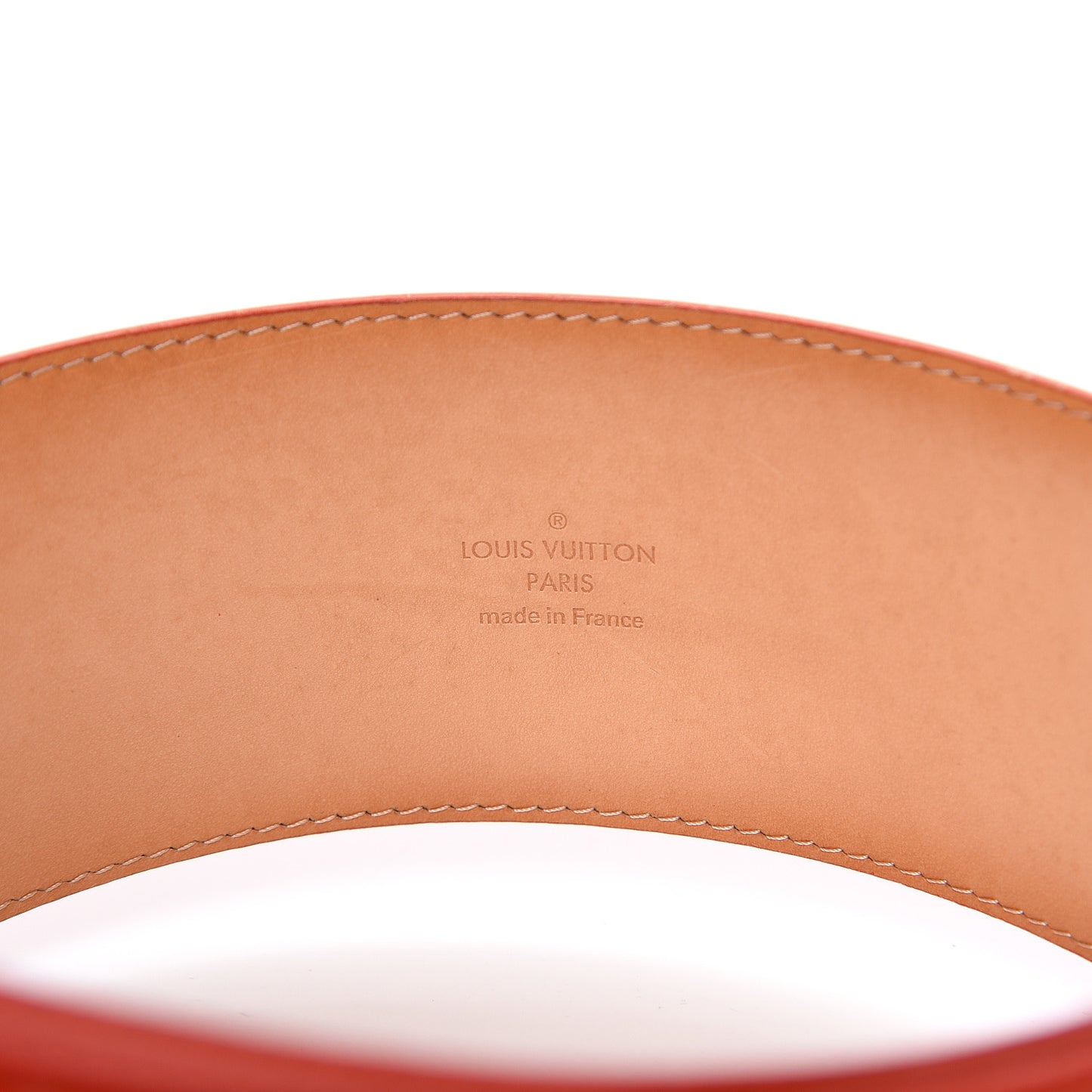 Patent LV Facettes Belt 85 34 Orange Sunset
