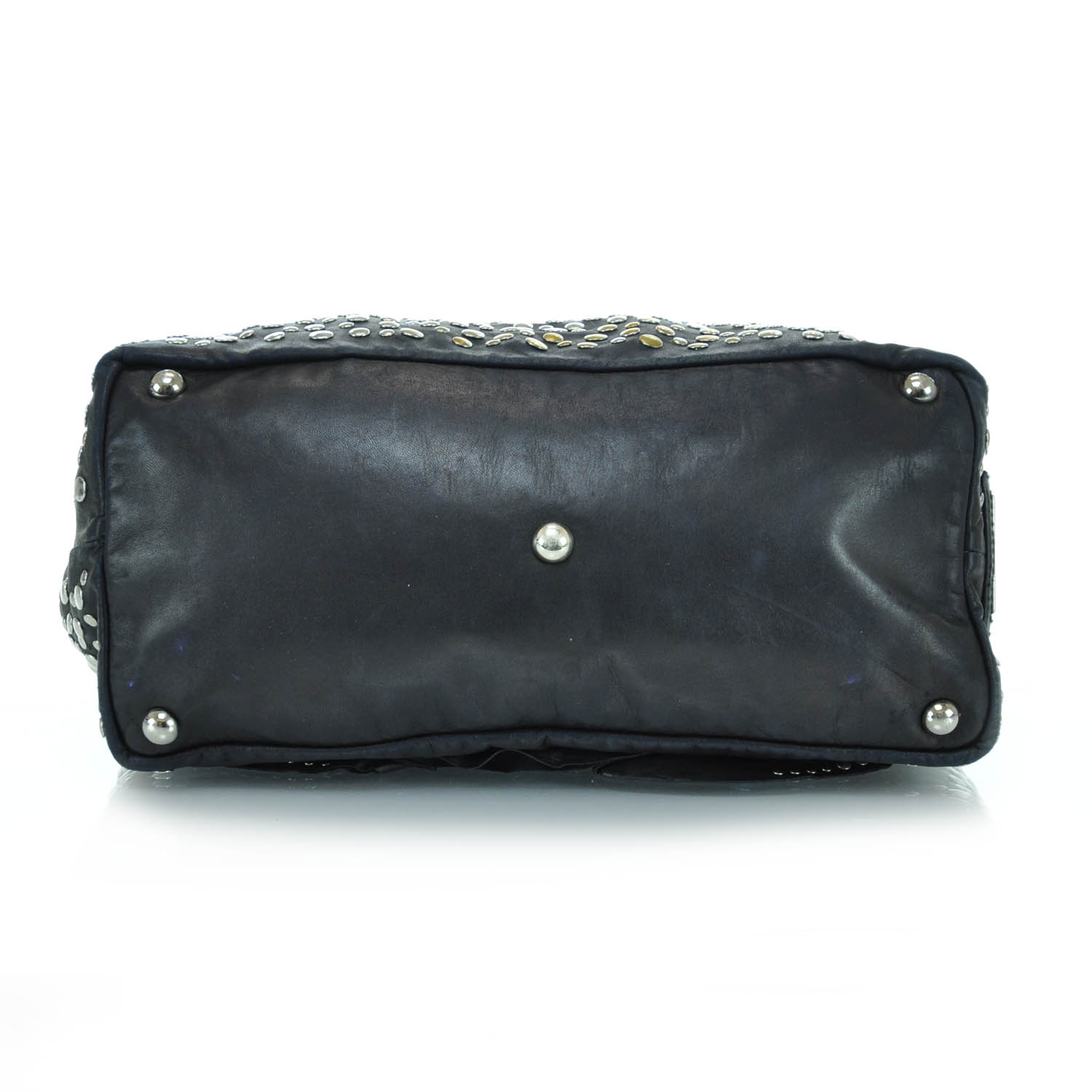 Valentino Garavani Leather Studded Petale Tote Black 7 of 12