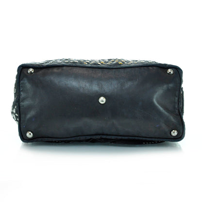 Valentino Garavani Leather Studded Petale Tote Black 7 of 12