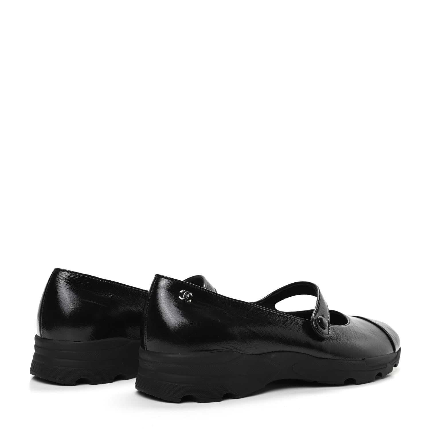 Chanel Calfskin Mary Jane Strap Pumps 40.5 Black 4 of 7