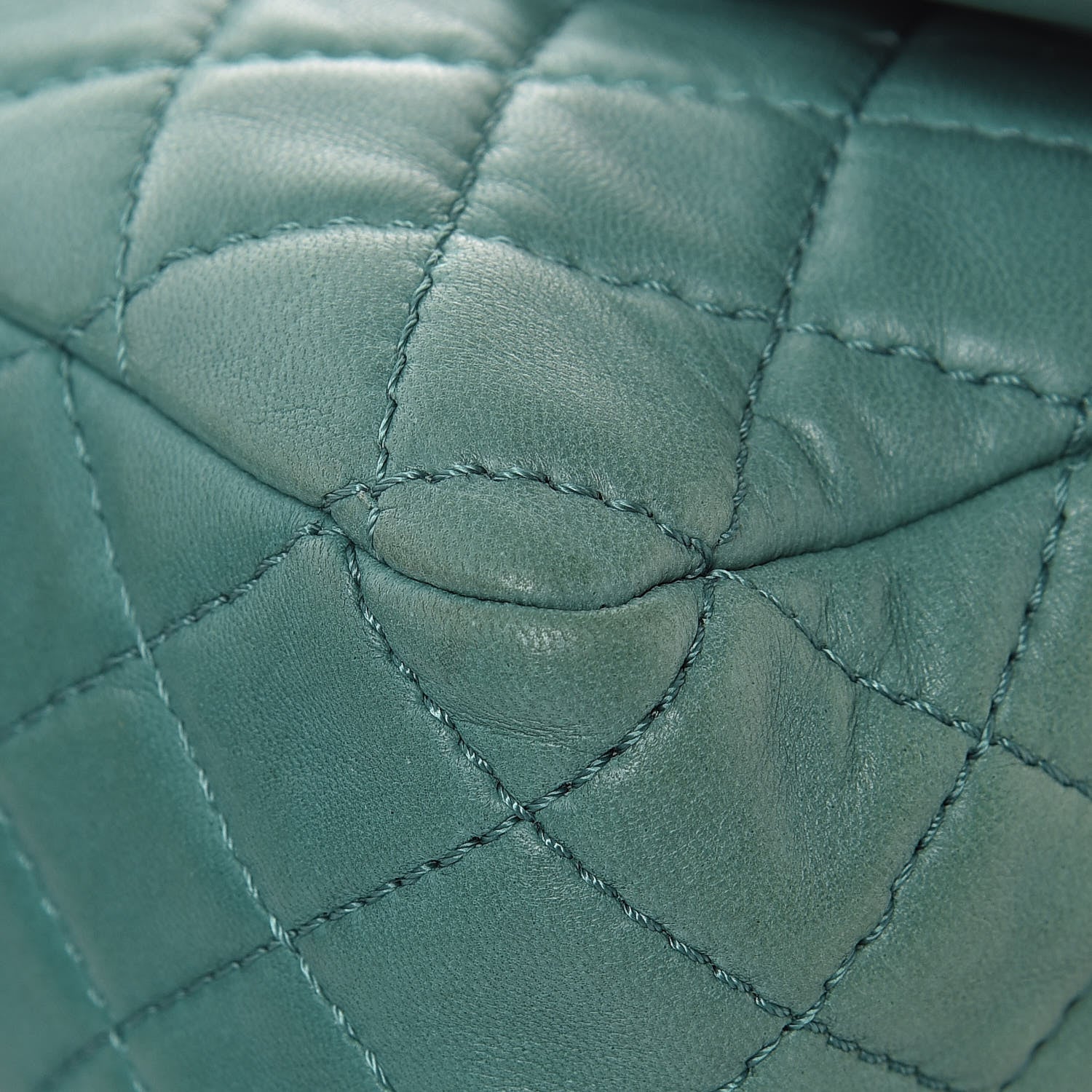 Chanel Lambskin Quilted Medium Double Flap Green 11 of 14