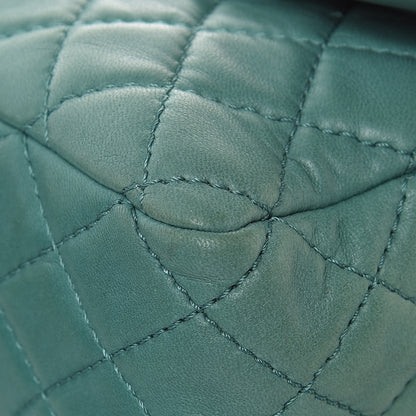 Chanel Lambskin Quilted Medium Double Flap Green 11 of 14