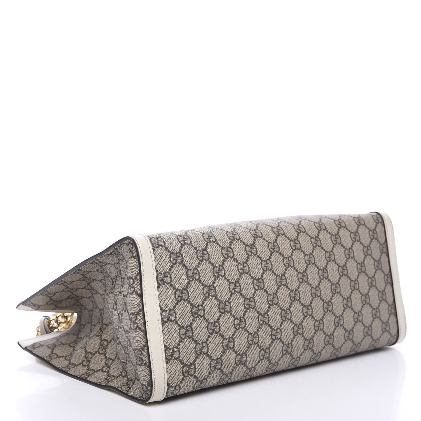 GG Supreme Monogram Medium Padlock Tote White