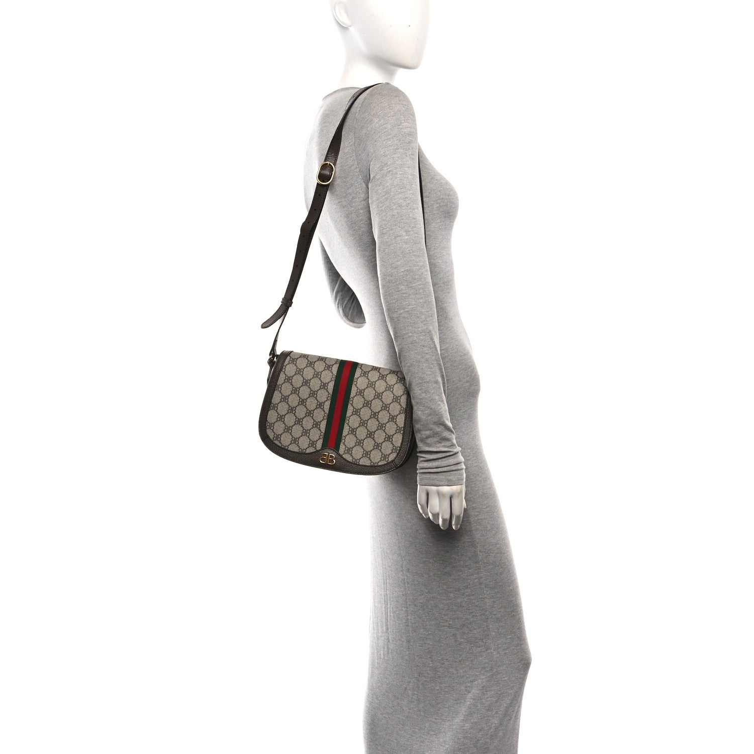 Gucci X  BB Supreme Monogram Web Small Ophidia Shoulder Bag Beige New Acero 2 of 10