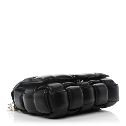 Bottega Veneta Lambskin Maxi Intreccio Padded Chain Cassette Crossbody Bag Black 4 of 10