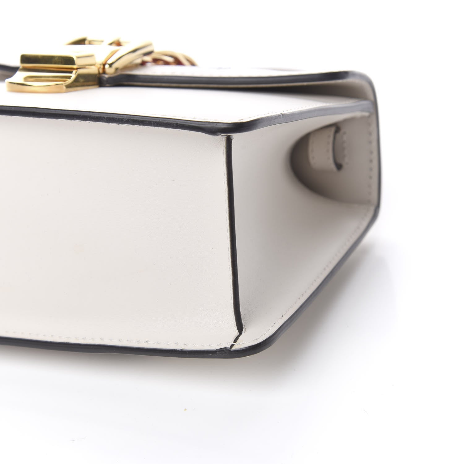 Gucci Calfskin Mini Sylvie Top Handle Bag White 10 of 12