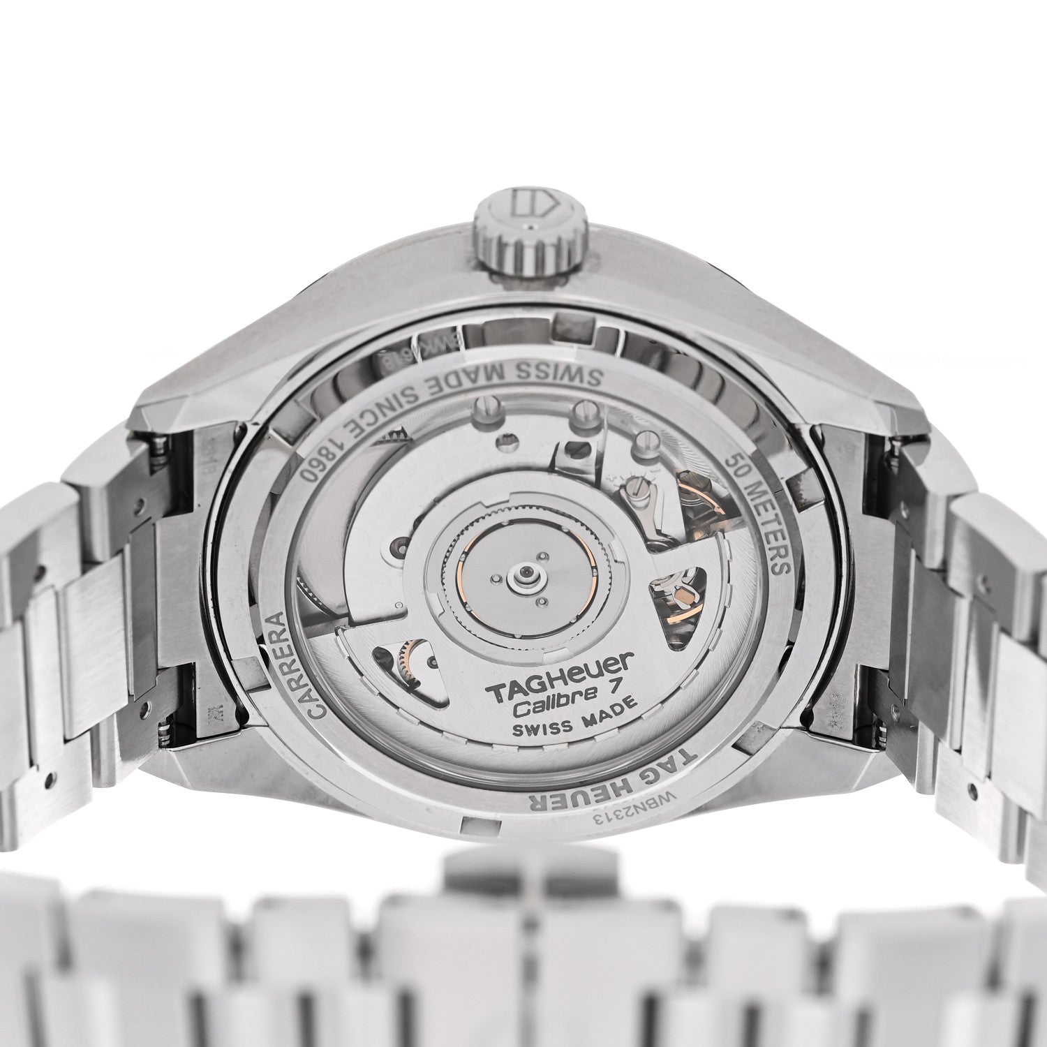 Tag Heuer Stainless Steel 36mm Carrera Date Automatic Watch Pink WBN2313 4 of 5