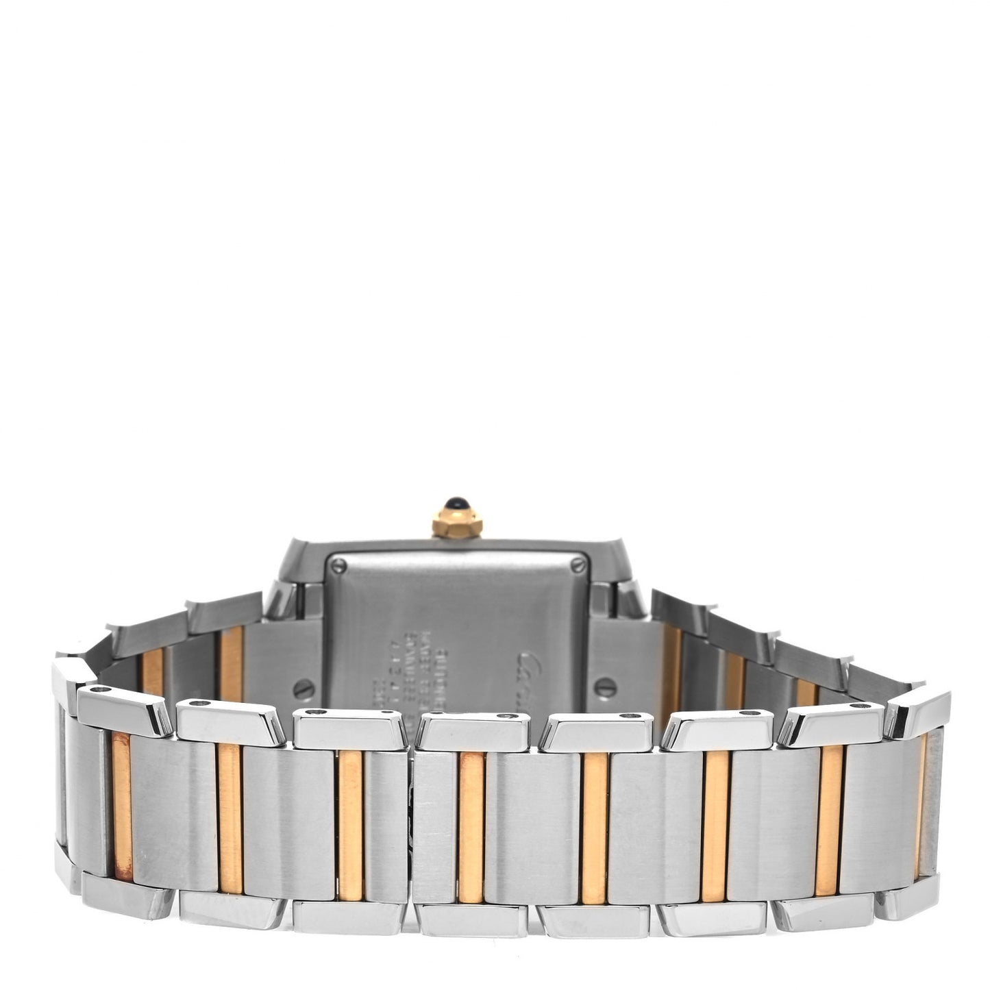 Stainless Steel 18K Yellow Gold 28mm Tank Francaise Automatic Watch