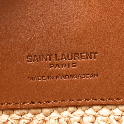 Saint Laurent Raffia Vegetable Le 37 Bucket Bag Naturel Brick 7 of 11