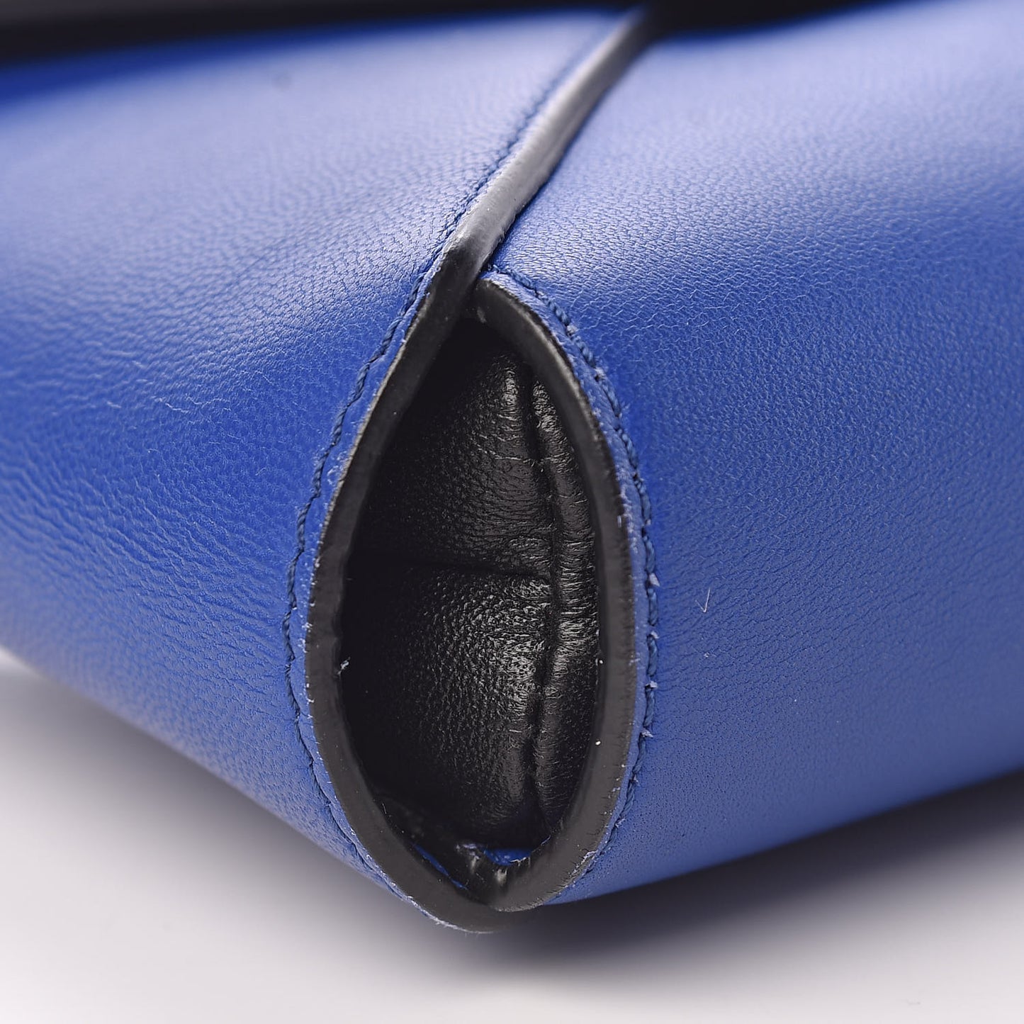 Lambskin Medium Shark Lock Envelope Shoulder Bag Blue