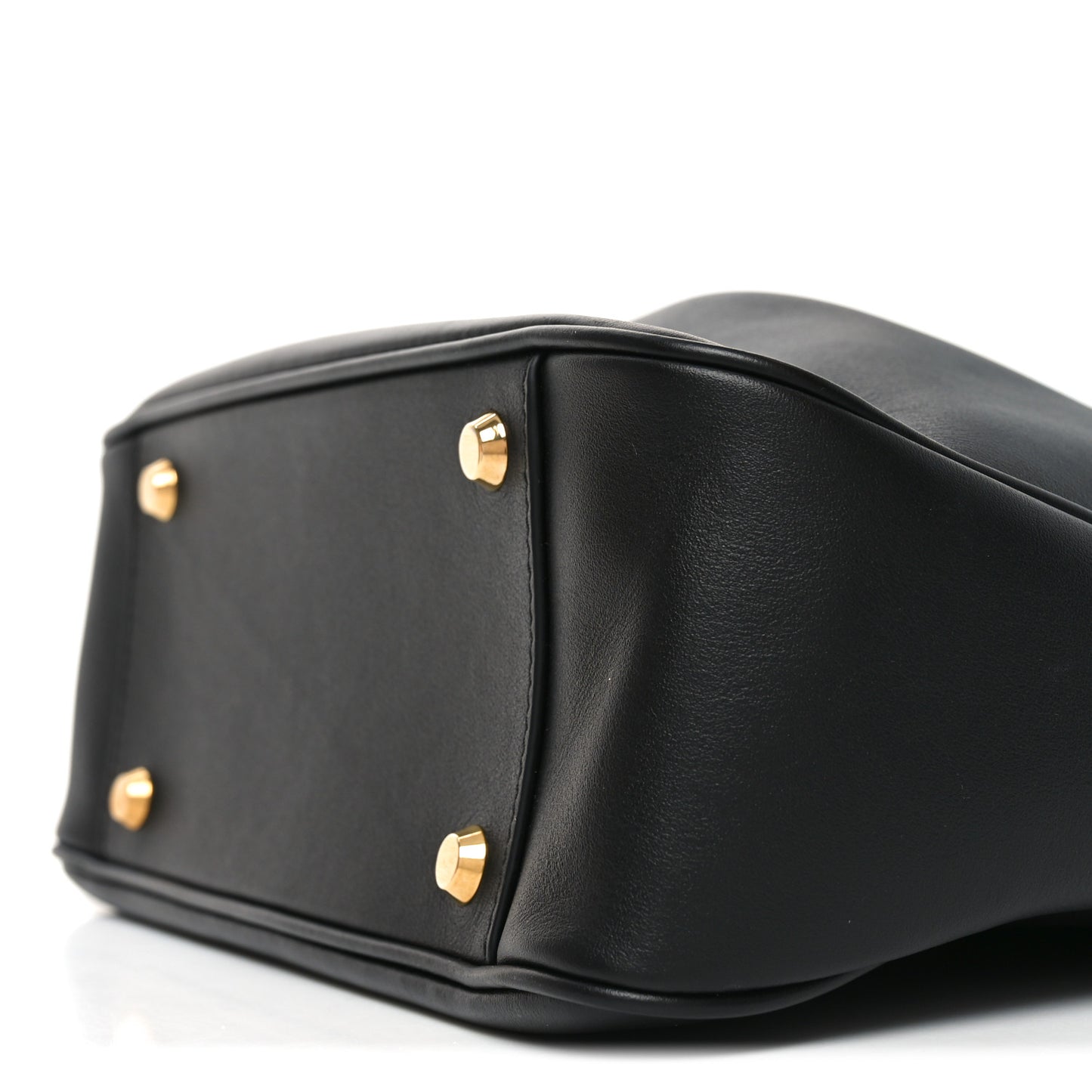 Natural Smooth Calfskin Small Rodeo Hobo Black